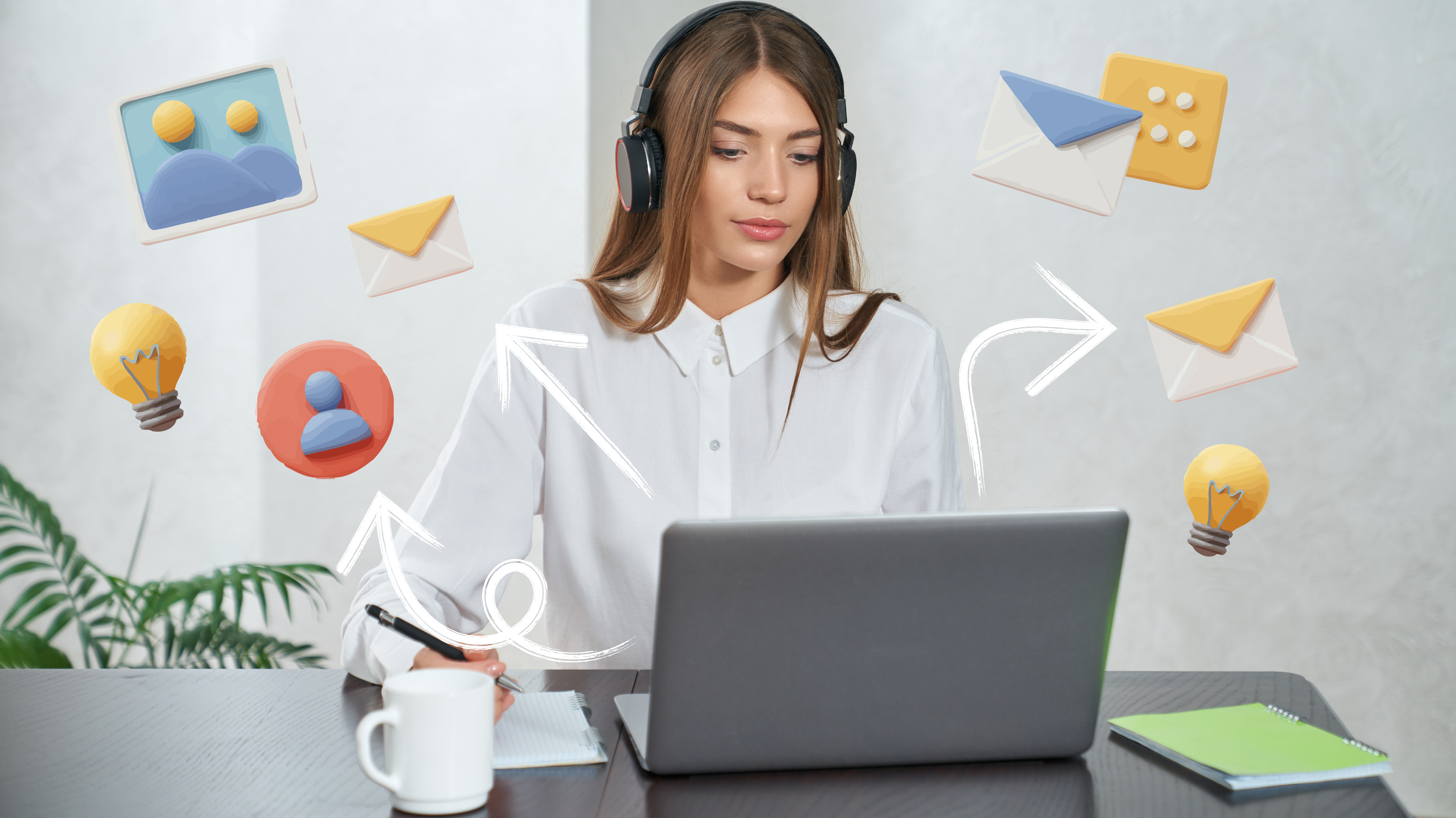 Team of virtual assistants working remotely